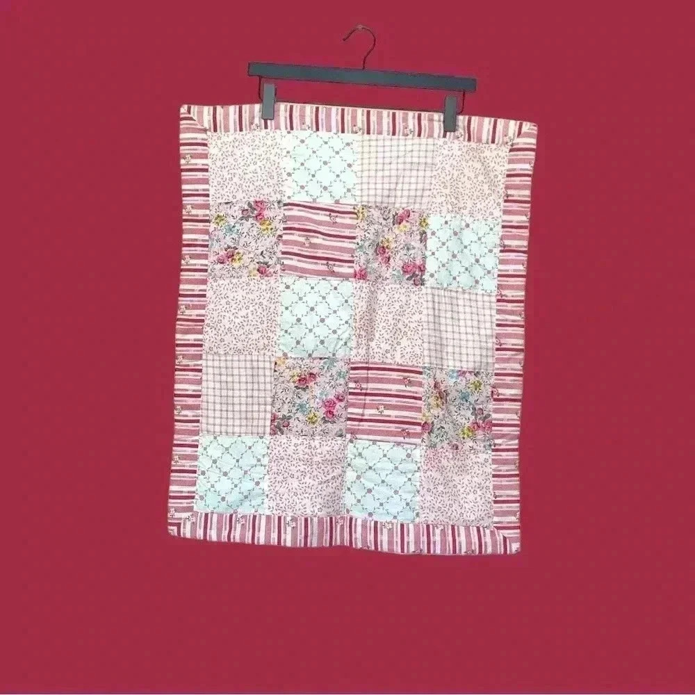 Source  Unknown, NWOT, set of two cottagecore pillow shams in quilt like fabric